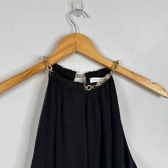 Diane Von Furstenberg Black Aubrey Two Halter - Picture 5 of 11